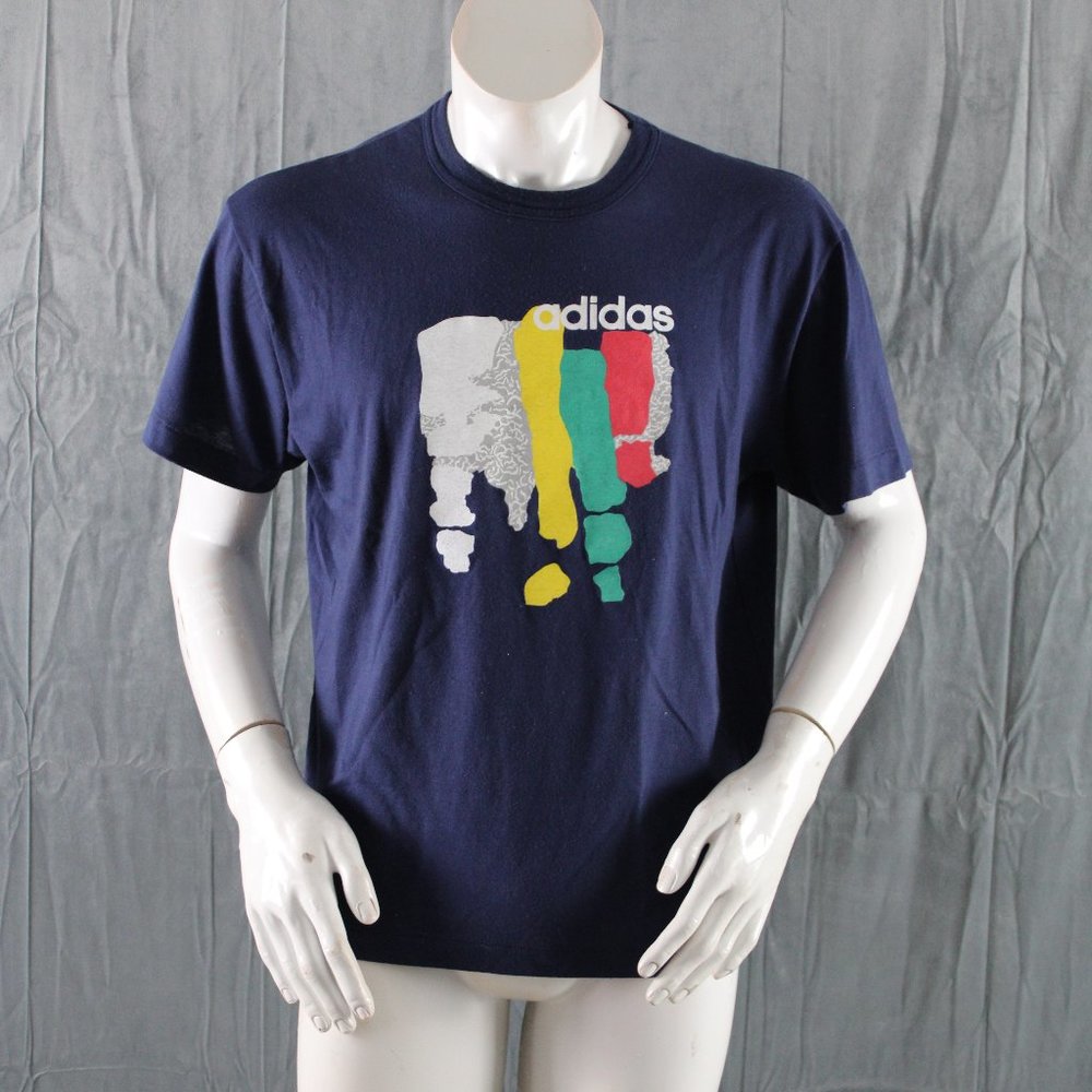 Vintage Adidas Shirt - Abstract 3 Stripes - Men's Large - Picture 1 of 8